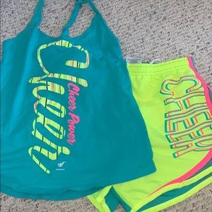 Varsity cheer sport girls set tank YL/shorts AXS.